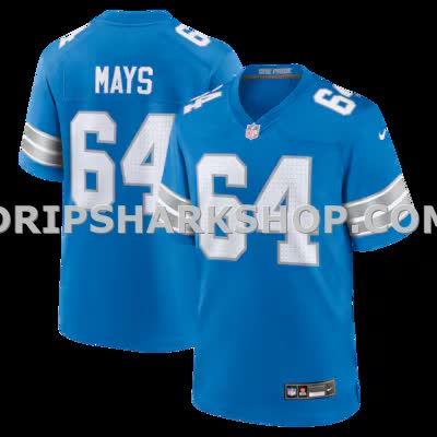 Mens Nike Cade Mays Blue Detroit Lions Team Game Jersey