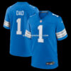 NFL116641G04-3467f5 Mens Nike Number 1 Dad Blue Detroit Lions Game Jersey