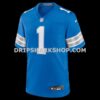NFL116641G05-61ddff Mens Nike Number 1 Dad Blue Detroit Lions Game Jersey