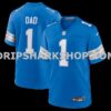 NFL116641M01-1273f3 Mens Nike Number 1 Dad Blue Detroit Lions Game Jersey