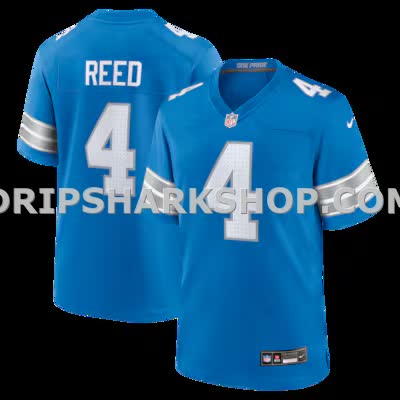 Mens Nike Dj Reed Blue Detroit Lions Team Game Jersey