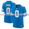 NFL11712dM01-45fccc Mens Nike Jahmyr Gibbs Blue Detroit Lions Game Player Jersey