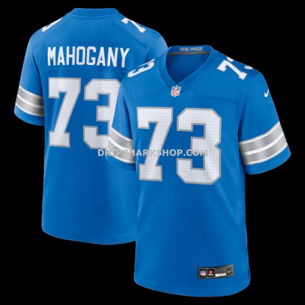Mens Nike Christian Mahogany Blue Detroit Lions Team Game Jersey