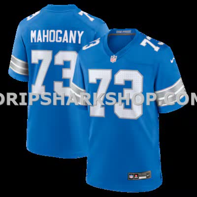 Mens Nike Christian Mahogany Blue Detroit Lions Team Game Jersey