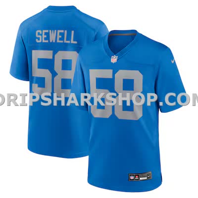 Mens Nike Penei Sewell Blue Detroit Lions Alternate Game Jersey