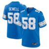 Mens Nike Penei Sewell Blue Detroit Lions Game Jersey
