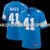 NFL117a36M01-808a49 Mens Nike Gunnar Oakes Blue Detroit Lions Team Game Jersey