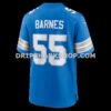 Mens Nike Derrick Barnes Blue Detroit Lions Team Game Jersey