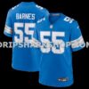 Mens Nike Derrick Barnes Blue Detroit Lions Team Game Jersey