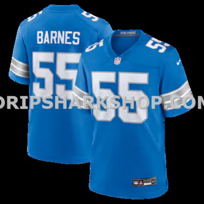 Mens Nike Derrick Barnes Blue Detroit Lions Team Game Jersey