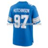 Mens Nike Aidan Hutchinson Blue Detroit Lions Game Jersey