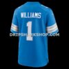 Mens Nike Jameson Williams Blue Detroit Lions Game Player Jersey