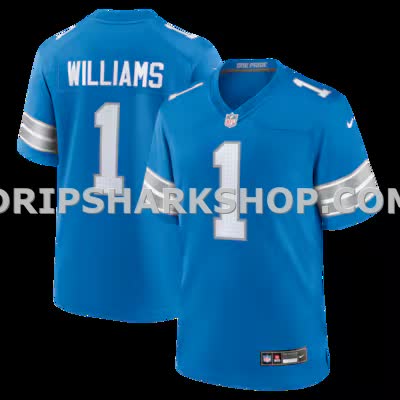 Mens Nike Jameson Williams Blue Detroit Lions Game Player Jersey