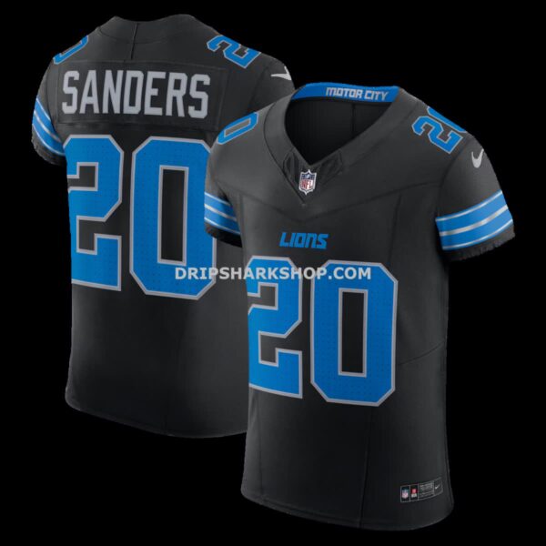 NFL1188caG04-0809ba Mens Nike Barry Sanders Black Detroit Lions Alternate Vapor Fuse Elite Jersey