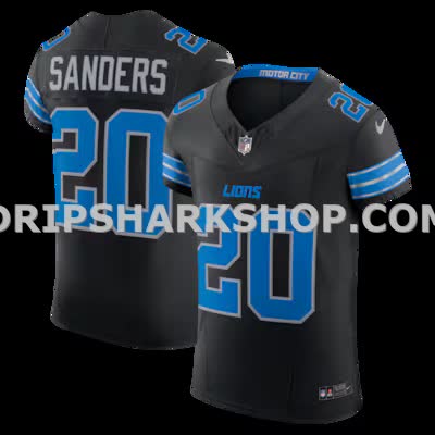 Mens Nike Barry Sanders Black Detroit Lions Alternate Vapor Fuse Elite Jersey