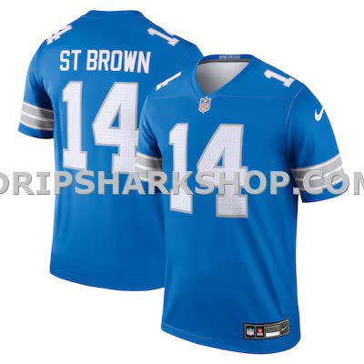 Mens Nike Amon Ra St Brown Blue Detroit Lions Legend Player Performance Top