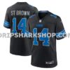 Mens Nike Amon Ra St Brown Black Detroit Lions 2nd Alternate Game Jersey