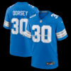 Mens Nike Khalil Dorsey Blue Detroit Lions Team Game Jersey