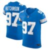 Mens Nike Aidan Hutchinson Blue Detroit Lions Vapor Fuse Elite Jersey