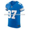 Mens Nike Aidan Hutchinson Blue Detroit Lions Vapor Fuse Elite Jersey