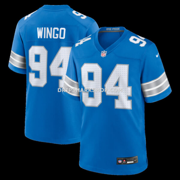 NFL119a84G04-a35d23 Mens Nike Mekhi Wingo Blue Detroit Lions Team Game Jersey