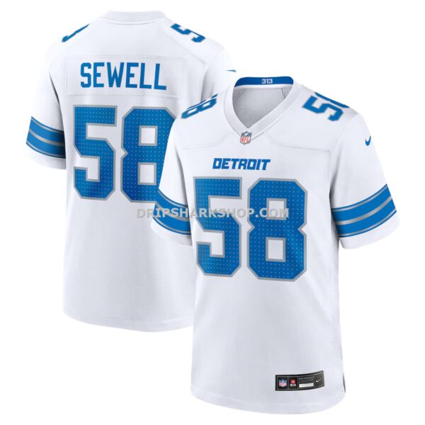 Mens Nike Penei Sewell White Detroit Lions Game Jersey