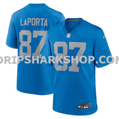 Mens Nike Sam Laporta Blue Detroit Lions Alternate Game Jersey