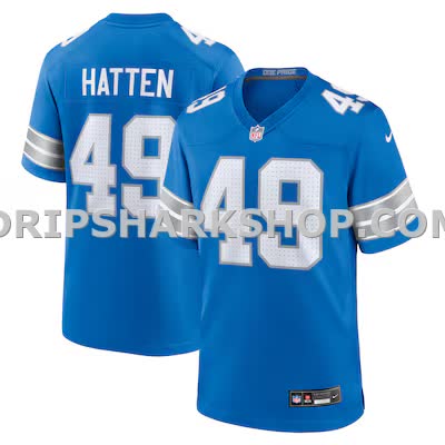 Mens Nike Hogan Hatten Blue Detroit Lions Game Jersey