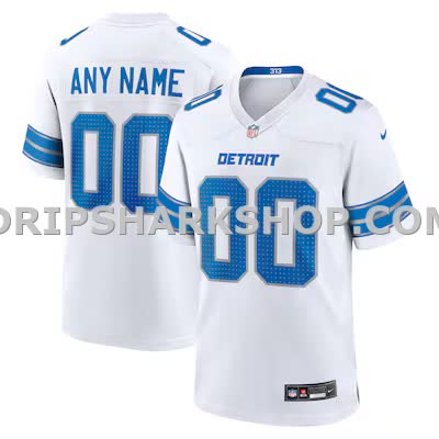 Mens Nike White Detroit Lions Custom Game Jersey