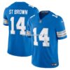 Mens Nike Amon Ra St Brown Blue Detroit Lions Vapor Fuse Limited Jersey