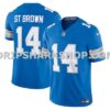 Mens Nike Amon Ra St Brown Blue Detroit Lions Vapor Fuse Limited Jersey