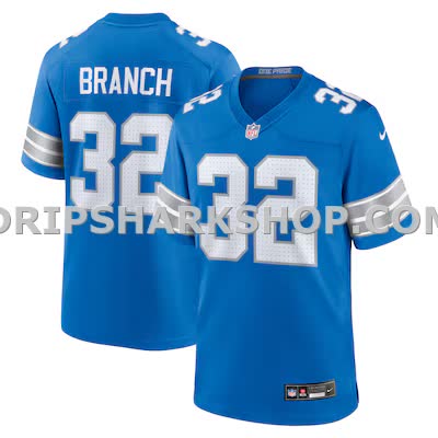 Mens Nike Brian Branch Blue Detroit Lions Game Jersey