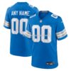 Mens Nike Blue Detroit Lions Custom Game Jersey