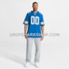 Mens Nike Blue Detroit Lions Custom Game Jersey