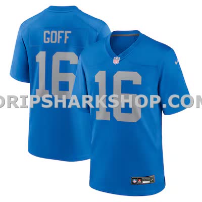 Mens Nike Jared Goff Blue Detroit Lions Alternate Game Jersey