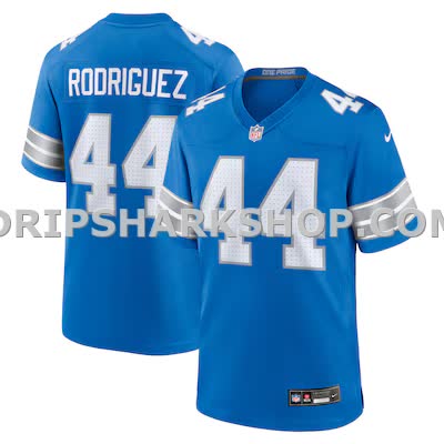 Mens Nike Malcolm Rodriguez Blue Detroit Lions Game Jersey