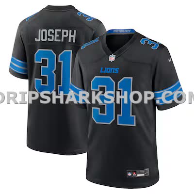 Mens Nike Kerby Joseph Black Detroit Lions Alternate Game Jersey