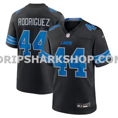 Mens Nike Malcolm Rodriguez Black Detroit Lions 2nd Alternate Game Jersey