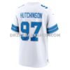 Mens Nike Aidan Hutchinson White Detroit Lions Game Jersey