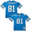 Mens Mitchell And Ness Calvin Johnson Blue Detroit Lions 2007 Authentic Throwback Retired Player Jersey