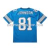 Mens Mitchell And Ness Calvin Johnson Blue Detroit Lions 2007 Authentic Throwback Retired Player Jersey
