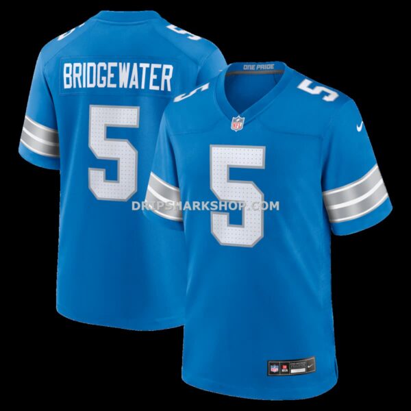 Mens Nike Teddy Bridgewater Blue Detroit Lions Team Game Jersey