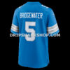 Mens Nike Teddy Bridgewater Blue Detroit Lions Team Game Jersey