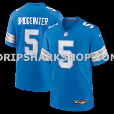 Mens Nike Teddy Bridgewater Blue Detroit Lions Team Game Jersey