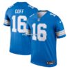 Mens Nike Jared Goff Blue Detroit Lions Legend Player Performance Top
