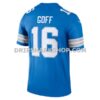Mens Nike Jared Goff Blue Detroit Lions Legend Player Performance Top