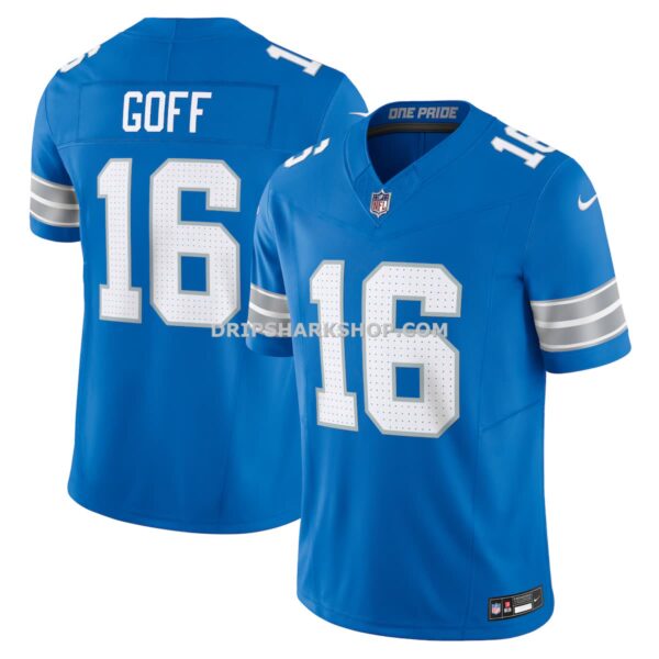 Mens Nike Jared Goff Blue Detroit Lions Vapor Fuse Limited Jersey