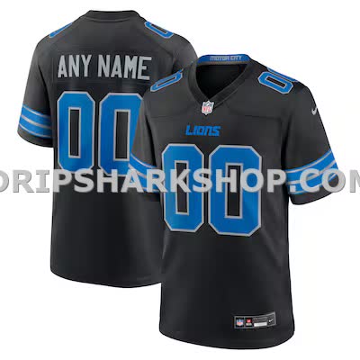 Mens Nike Black Detroit Lions Alternate Custom Game Jersey