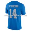 Mens Nike Amon Ra St Brown Blue Detroit Lions Vapor Fuse Alternate Limited Jersey