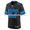 Mens Nike Aidan Hutchinson Black Detroit Lions 2nd Alternate Game Jersey